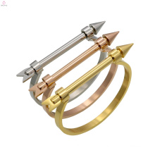 Popular Stainless Steel Cuff Screw Arrow Bracelet